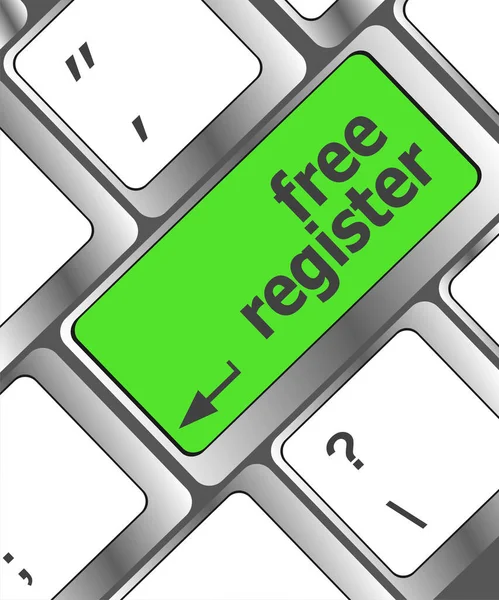 Free Register Computer Key Showing Internet Login — Stock Photo, Image