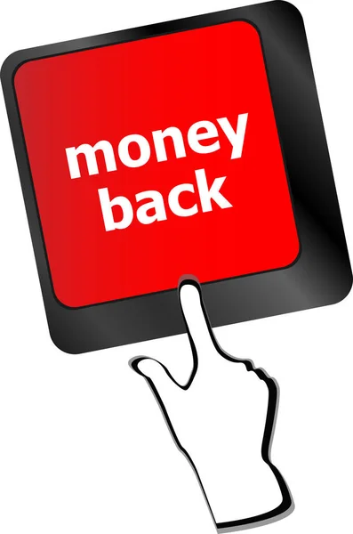 Keyboard Keys Money Back Text Button — Stock Photo, Image