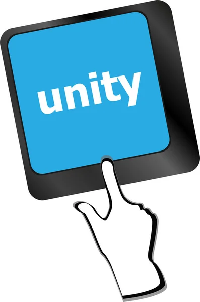 Unity Szó Számítógép Billentyűzeten Kulcs — Stock Fotó