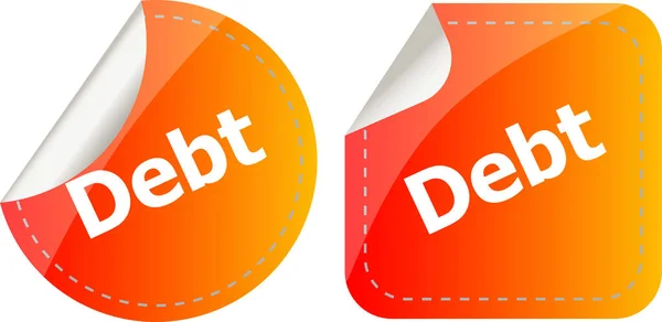 Derb Word Stickers Button Set Business Label — Stockfoto