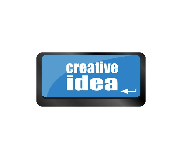Idea Creativa Botón Tecla Del Teclado Del Ordenador —  Fotos de Stock