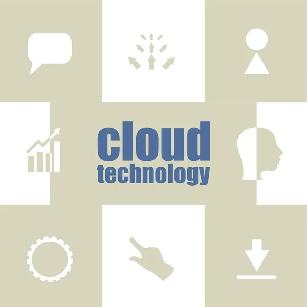 Text Cloud Technology Concept Infographic Elements Business Icon Set — Stock Photo, Image
