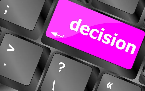 Decision Button Computer Keyboard Key — Stock Photo, Image