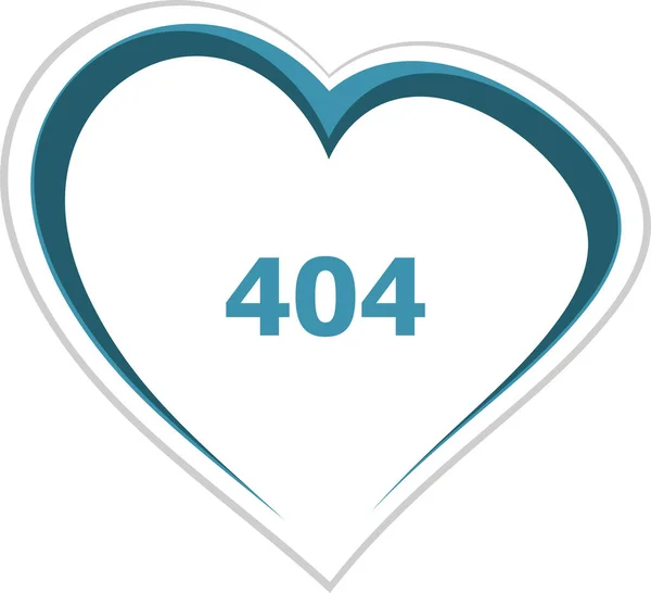 Texte 404 Concept Entreprise Bouton Icône Coeur Amour Pour Les — Photo