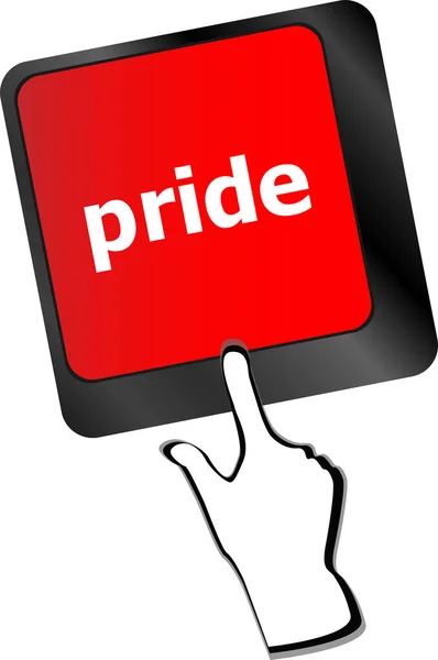 Computer Keyboard Key Pride Word — Stock Photo, Image