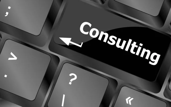 Keyboard Key Consulting Business Concept — Stock Photo, Image