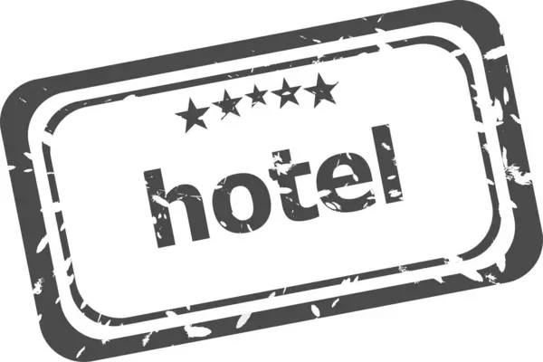 Hotel Grunge Gummistempel Isoliert Auf Weißem Hintergrund — Stockfoto