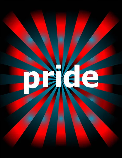 Text Pride Information Concept Abstract Background Red Blue Rays Creative — Stock Photo, Image