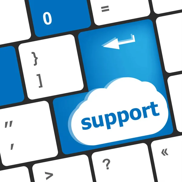 Touche Clavier Avec Bouton Support Soutien Texte — Photo