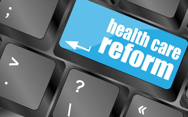 Health Care Reform Shown Health Computer Keyboard Button — Stock Photo, Image