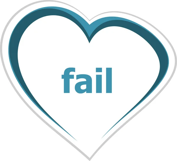 Αποτυχία Μηνύματος Οικονομική Έννοια Κουμπί Εικονίδιο Αγάπη Καρδιά Για Τις — Φωτογραφία Αρχείου