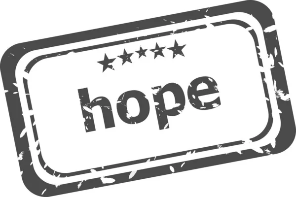 Mam Nadzieję Prostokątny Znaczek Pieczęć Teksturowana Tekstem Hope Białym Tle — Zdjęcie stockowe