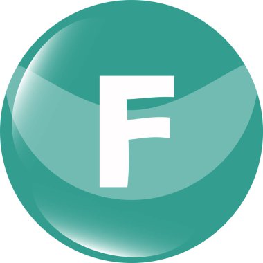 Web tuşundaki F harfi. F sembol tasarımı web simgesi