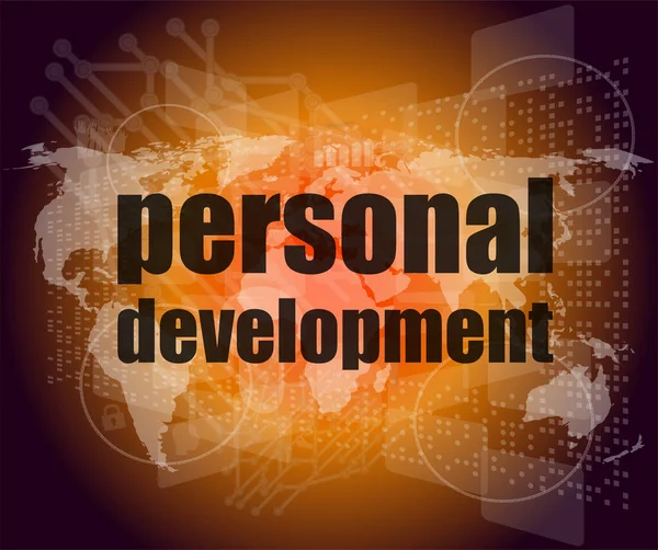 Palabra Desarrollo Personal Pantalla Digital — Foto de Stock