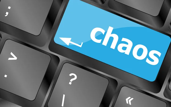 Chaos Keys Computer Keyboard Business Concept — Stock Photo, Image