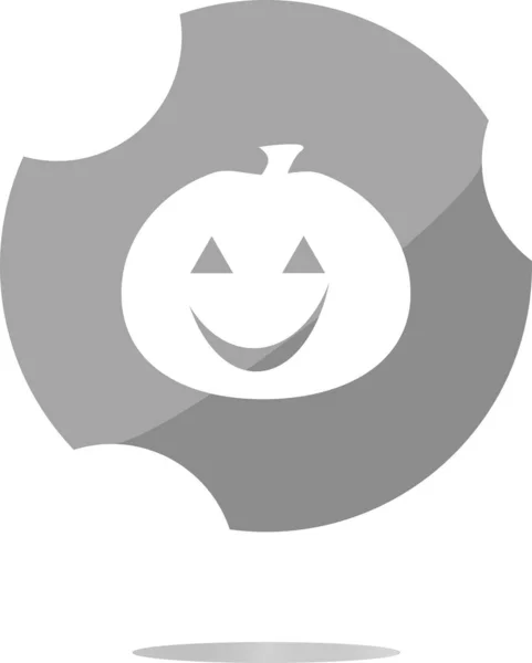 Icône Citrouille Halloween Vacances Bouton Web — Photo