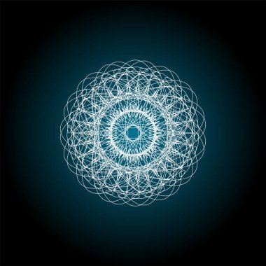 Tasarım şablonları için Mandala geriiloche spirografik unsurları sertifika, kupon, banka kartı ve davetiye filigranlarını gösterir