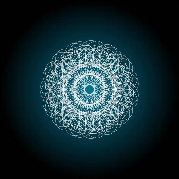 Mandala Guiiloche Spirografische Elementen Voor Het Ontwerpen Van Sjablonen Watermerken — Stockfoto