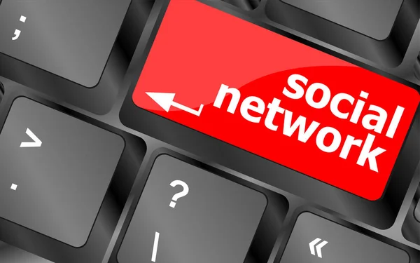 Tasto Tastiera Del Social Network Concetto Business — Foto Stock