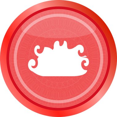 Bulut düğmesi, ağ simgesi beyazda izole