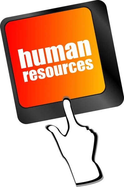 Human Resources Button Computer Keyboard Key — Stock Photo, Image