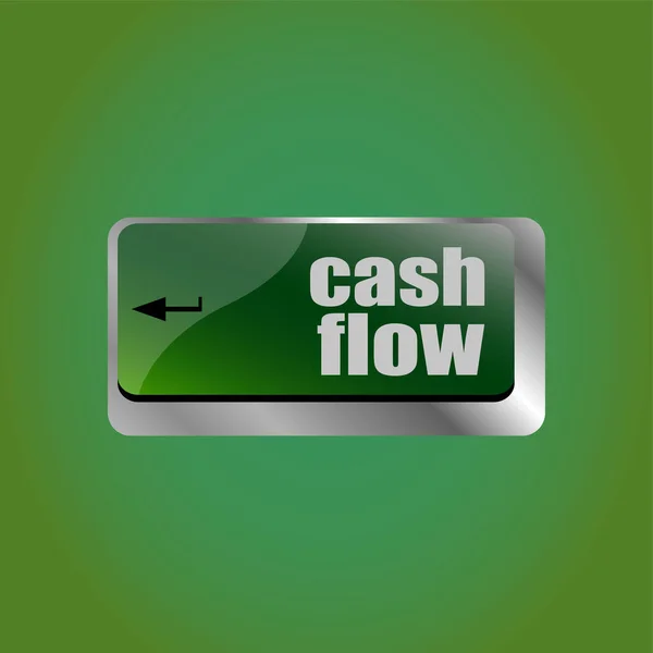 Tlačítko Cash Flow Words Klávesách — Stock fotografie