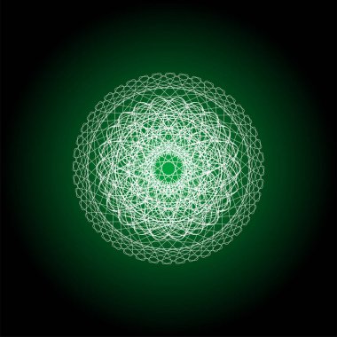 Sertifika veya diploma, para birimi ve para tasarımı için Guilloche unsurları. Patern Rosette ve sınır, arka plan notu için filigran, kupon. Renkli mandala. Spirogram, optik illüzyon