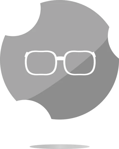 Ikona Okularów Symbol Szkieł Okularów Web Błyszczący Przycisk — Zdjęcie stockowe