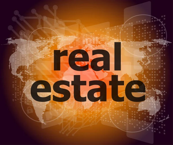 Fastighetstext Pekskärm För Företag — Stockfoto