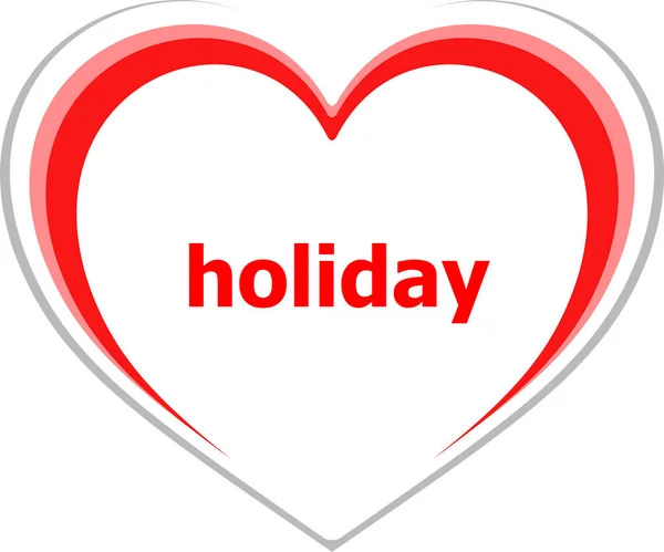 Text Holiday Events Concept Love Heart Icon Button Web Services — Stock Photo, Image