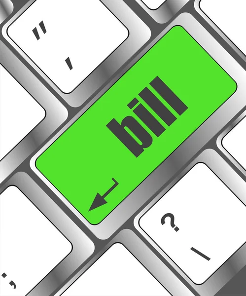 Bill Button Keyboard Keys Laptop Icon — Stock Photo, Image