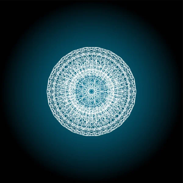 Vit Mandala Mandala Guiiloche Spirografiska Element För Design — Stockfoto