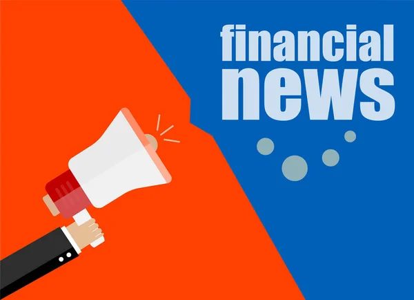 Concepto Negocio Diseño Plano Noticias Financieras Hombre Negocios Marketing Digital — Foto de Stock