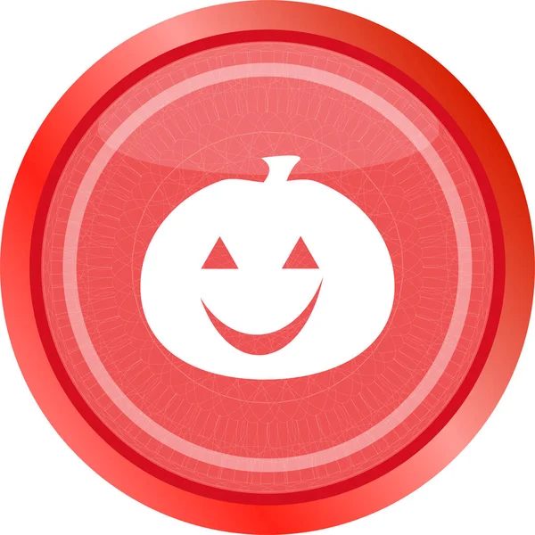 Icoon Van Halloween Pompoen Vakantie Web Knop — Stockfoto