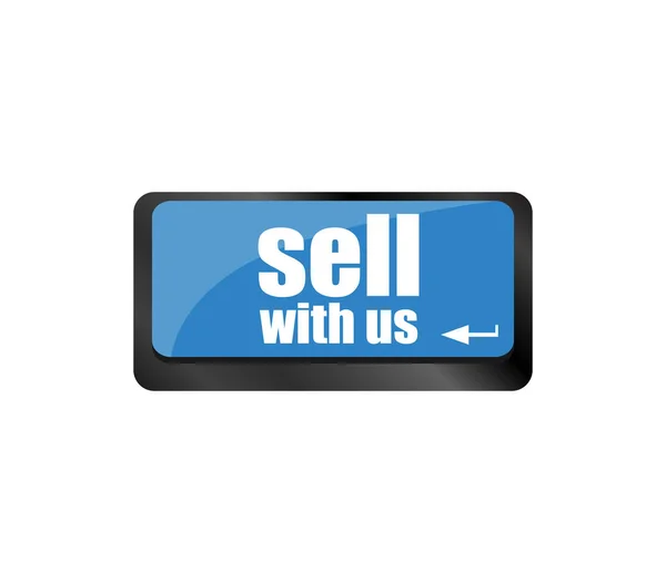 Продать Нами Сообщение Клавиатуре Продать Продать Концепцию — стоковое фото
