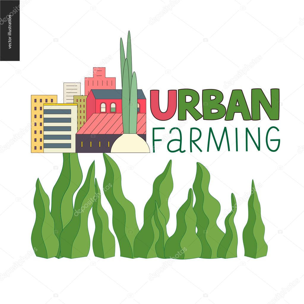 Urban farming and gardening logo