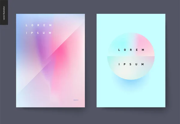Abstracte achtergrond posters set — Stockvector