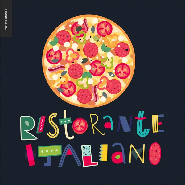 Set ristorante italiano — Vettoriale Stock