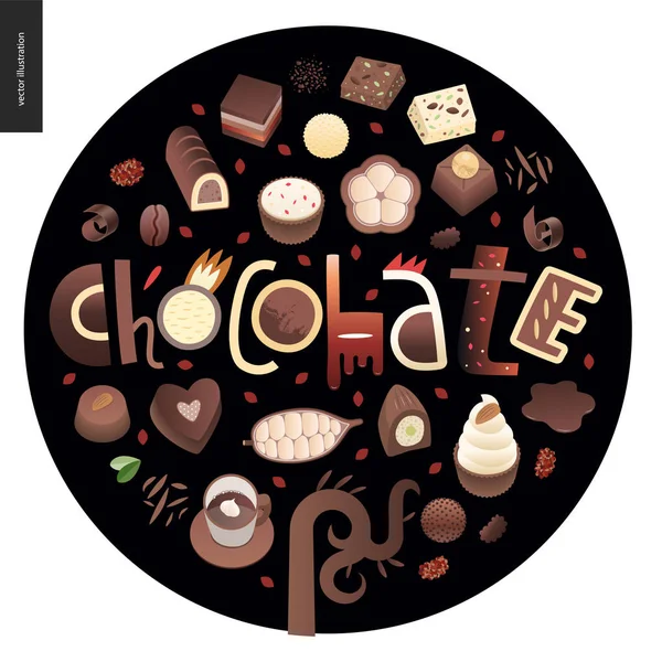 Love spring chocolate — Stock Vector