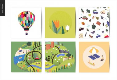 Büyülü yaz landcape