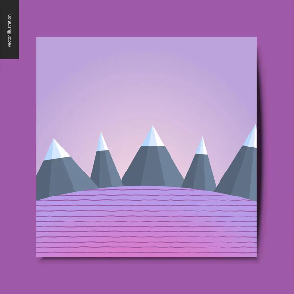 Cosas simples - paisaje de montaña — Vector de stock