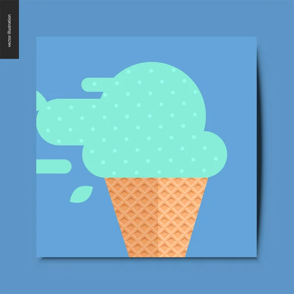 简单的东西-冰淇淋 — 图库矢量图片