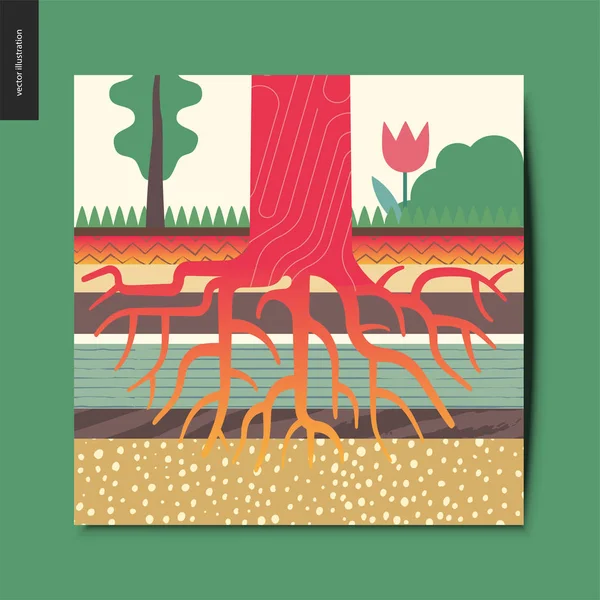 Des choses simples - racines d'arbres — Image vectorielle