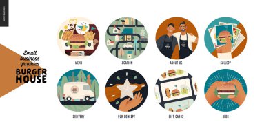 Burger House - küçük işletme grafikleri - web simgeleri
