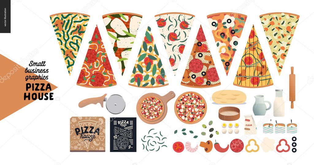 Pizza house - small business graphics - product range