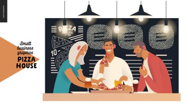 Pizza evi - küçük işletme grafikleri - ziyaretçiler