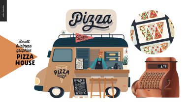 Pizza evi - küçük işletme grafikleri - teslimat