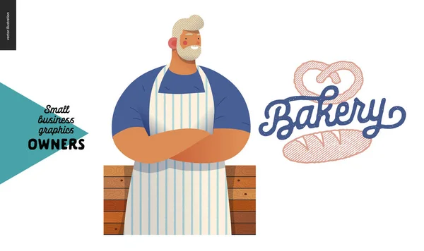 Owners - small business graphics - bakery Vector Graphics