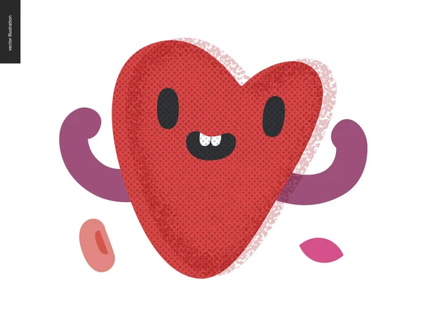 Gelukkig hart - Valentijnsdag graphics — Stockvector