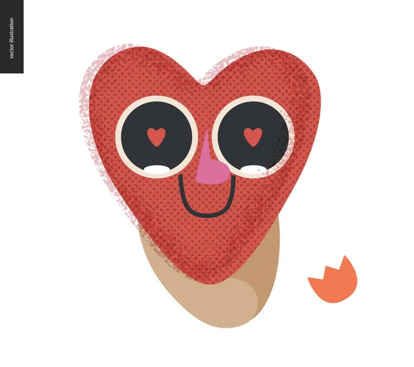 Happy heart - valentine Graphik — Stockvektor